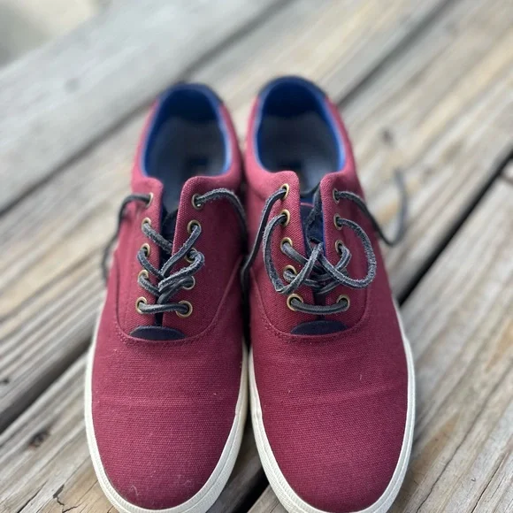 Polo Ralph Lauren VAUGHN Canvas Casual Fashion Low Top Sneaker for Men Size 9 - Picture 4 of 6